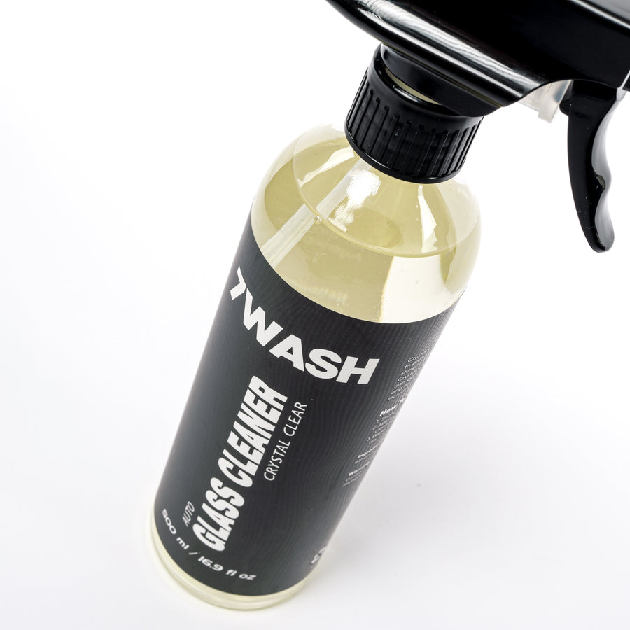 7WASH Glass Cleaner spray bottle, angled view