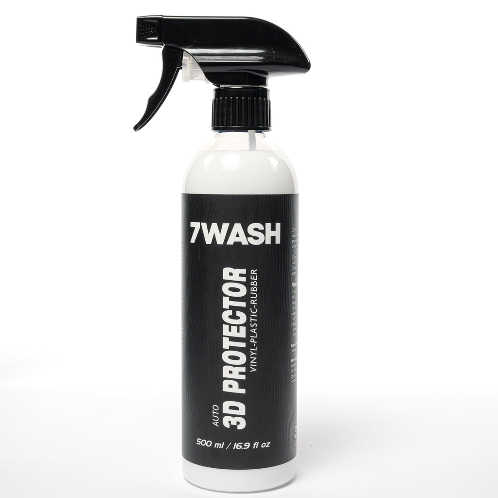 7WASH Plastic & Rubber Protector 500 ml 3D protector for interior and exterior plastic and rubber surfaces with UV protection, color restoration, and professional car detailing care