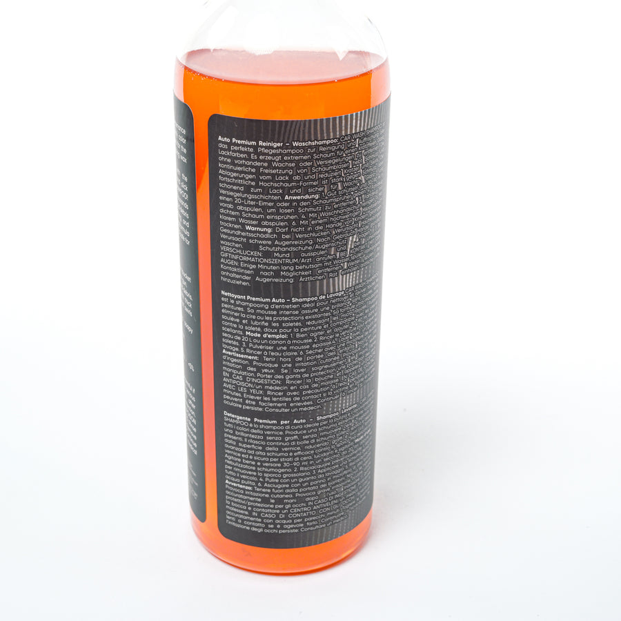 7WASH Wash Shampoo bottle, side label