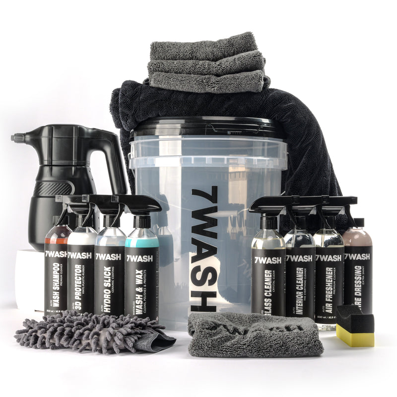 Complete Car Care Kit – Electric Foam Sprayer, Bucket & Full Detailing Set 7WASH