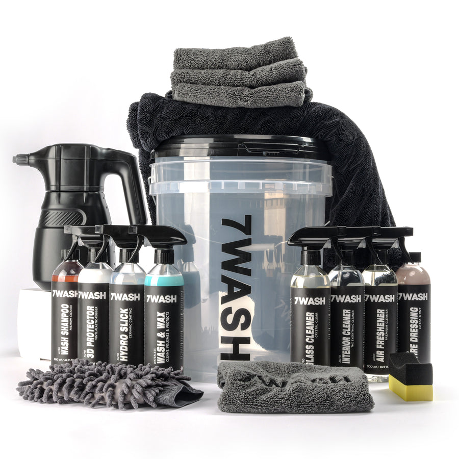 Complete Car Care Kit – Electric Foam Sprayer, Bucket & Full Detailing Set 7WASH