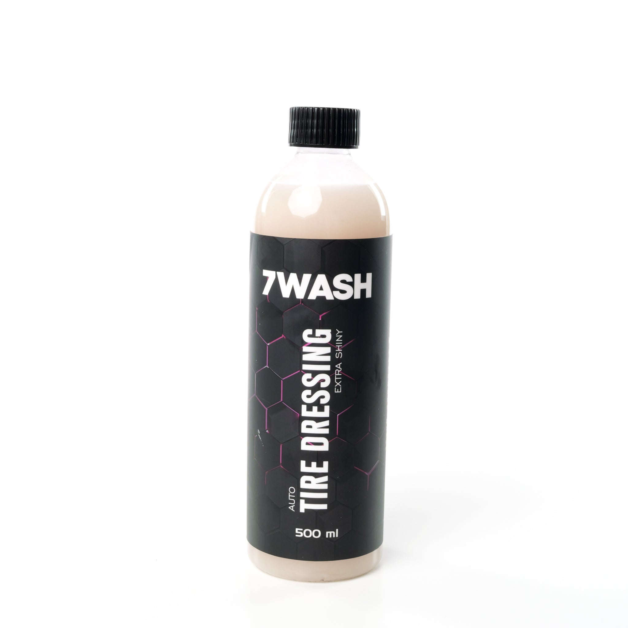 7WASH Tire Dressing Extra Shiny 500 ml Reifenglanz Flasche Vorderansicht