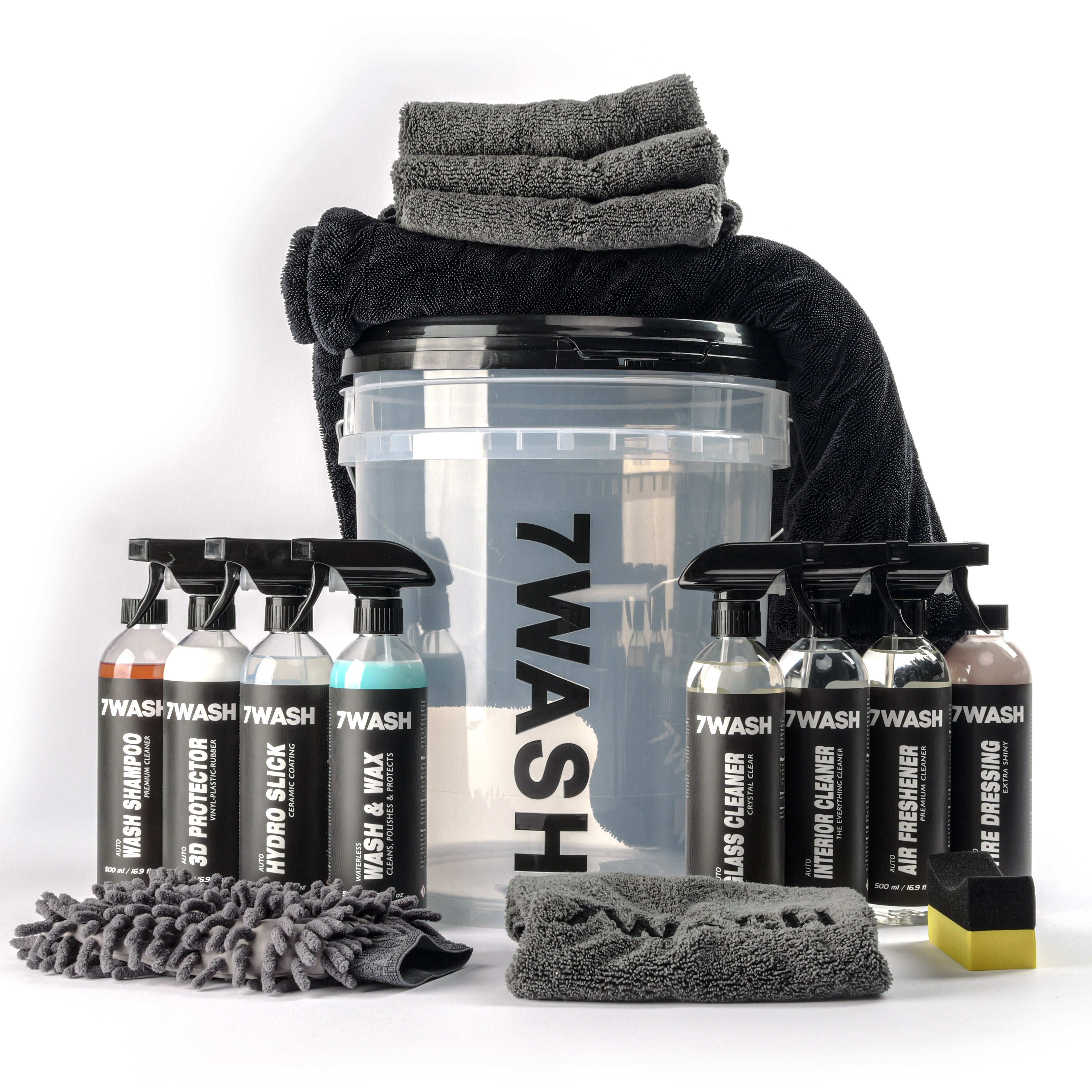 洗車セット(LUMINUS,VONIXX,SPSHAN等) Essential Car Care Kit – Bucket, Shampoo, Interior & Tire